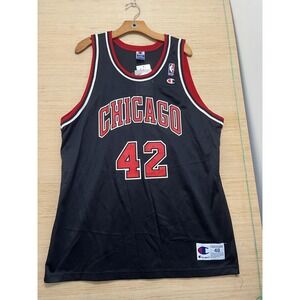 Chicago‎ Bulls Jersey Mens XL Black NBA Basketball Elton Brand #42 Champion